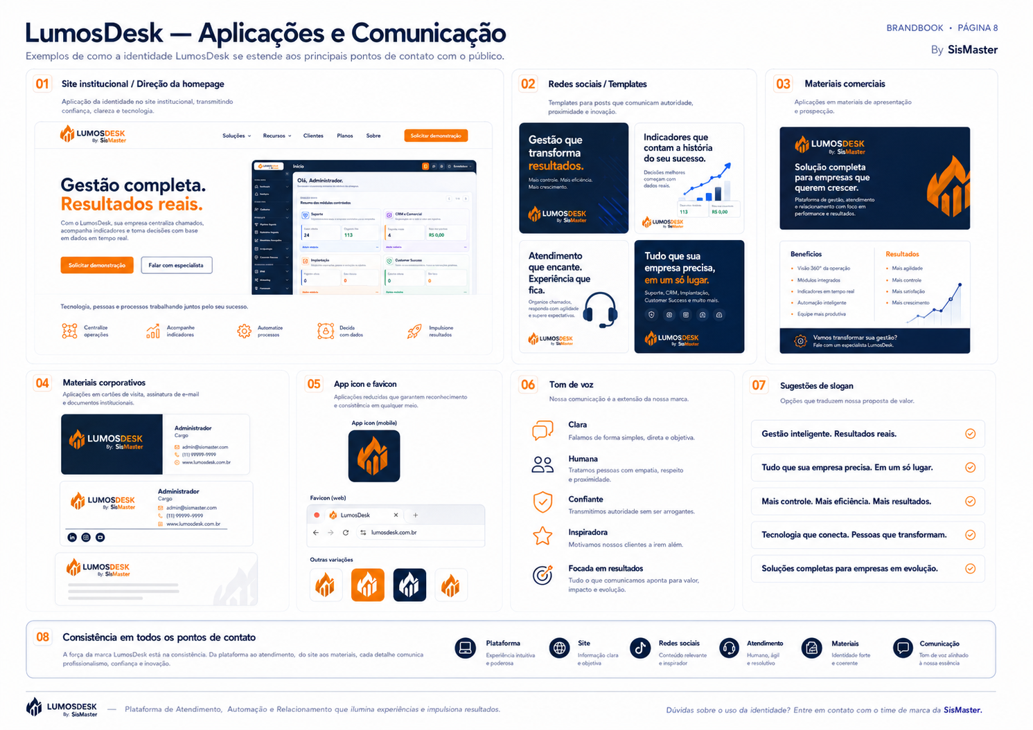Brandbook LumosDesk página 8